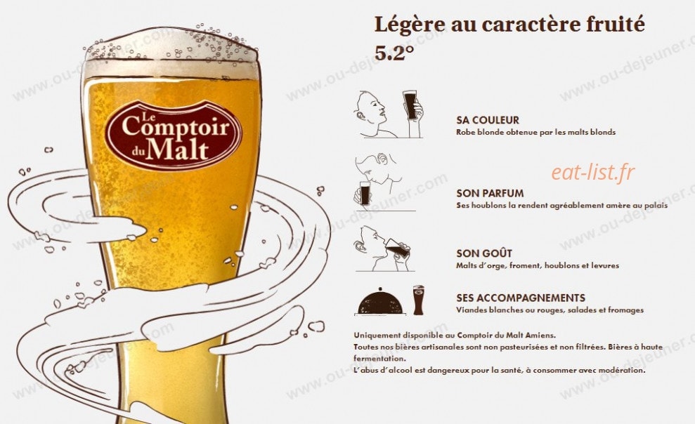 Le Comptoir du Malt — carte page 30