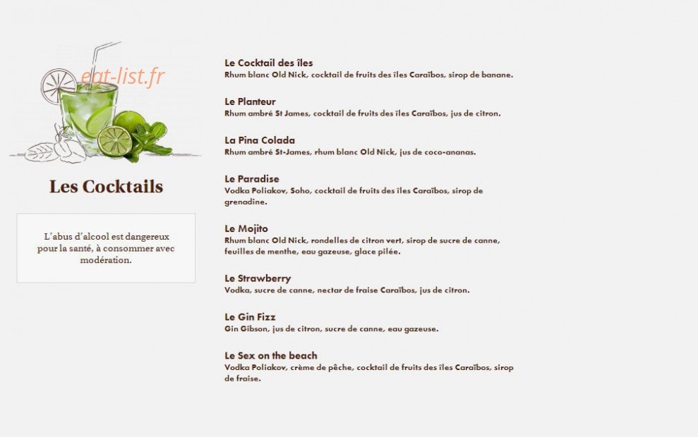 Le Comptoir du Malt — carte page 23