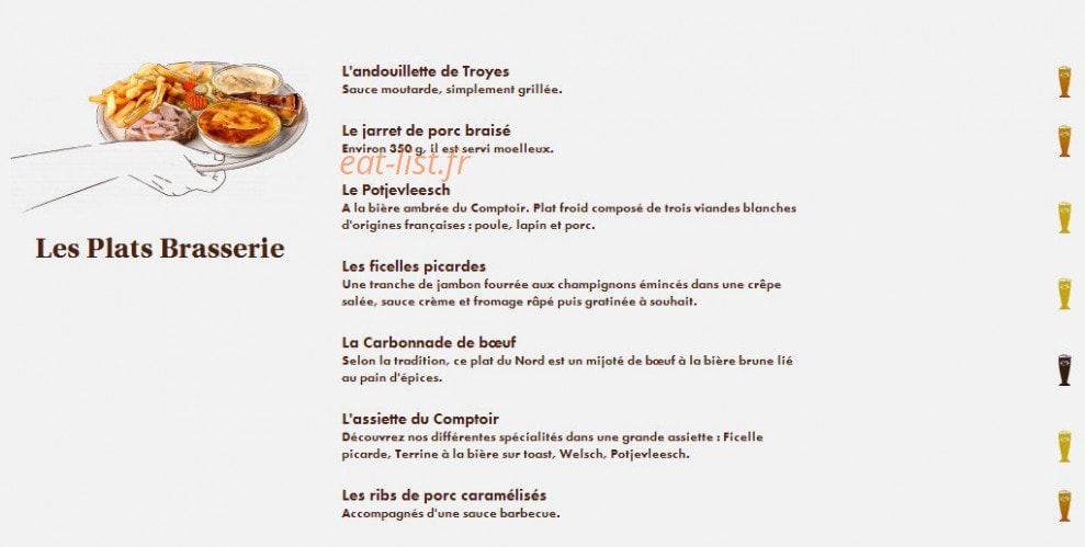 Le Comptoir du Malt — carte page 8