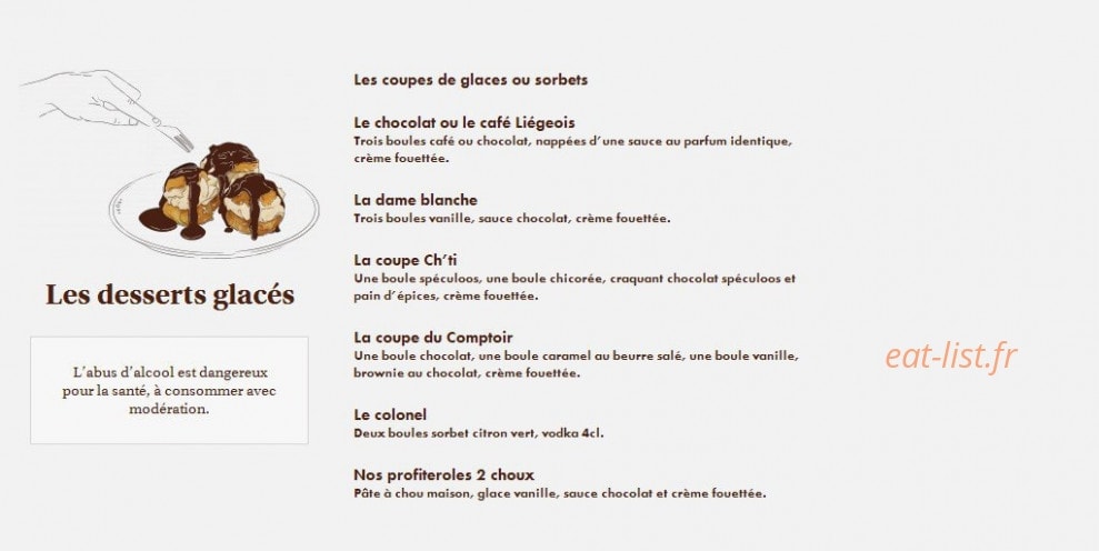 Le Comptoir du Malt — carte page 19