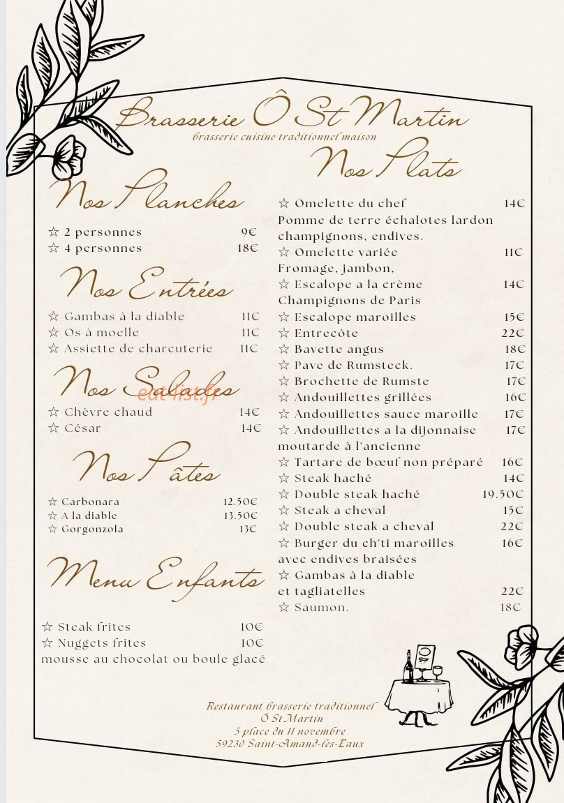 O St Martin — carte page 1