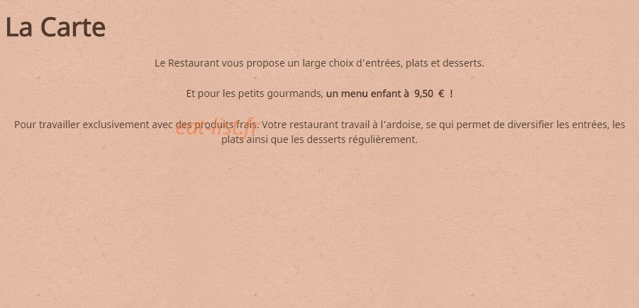 Chez Clém — carte page 1