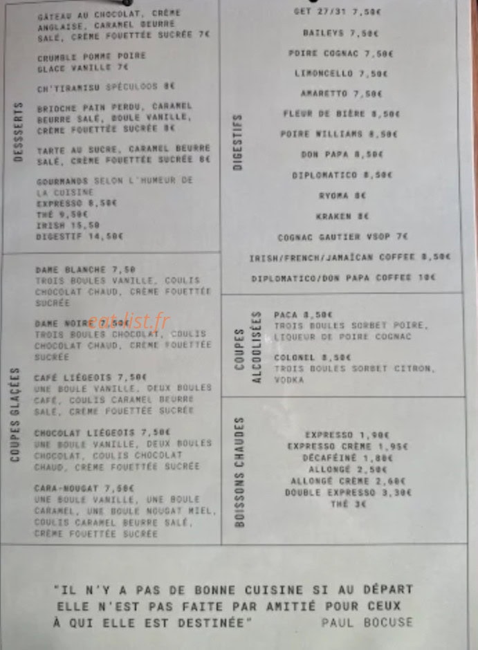 O'local — carte page 1