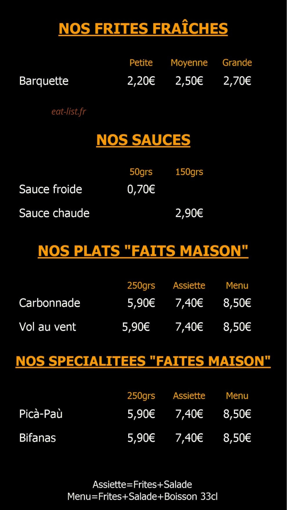 Fritas'tique — carte page 1
