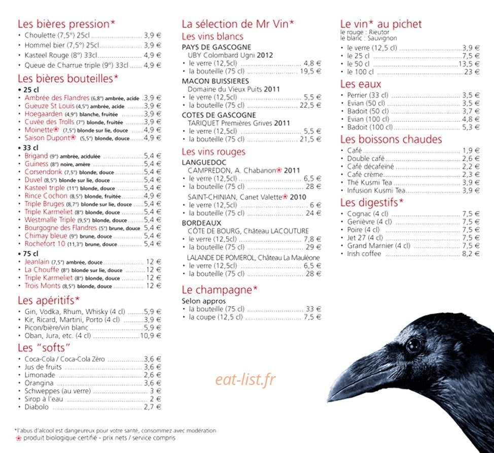 Le café de la fontaine — carte page 2