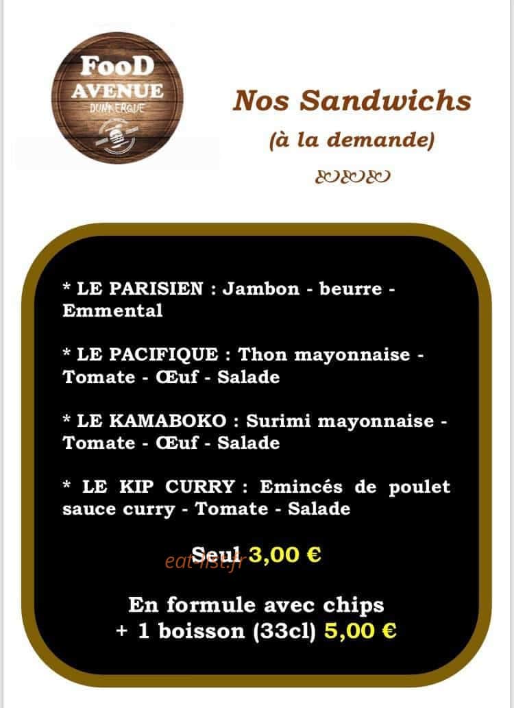 FooD AvenuE — carte page 2