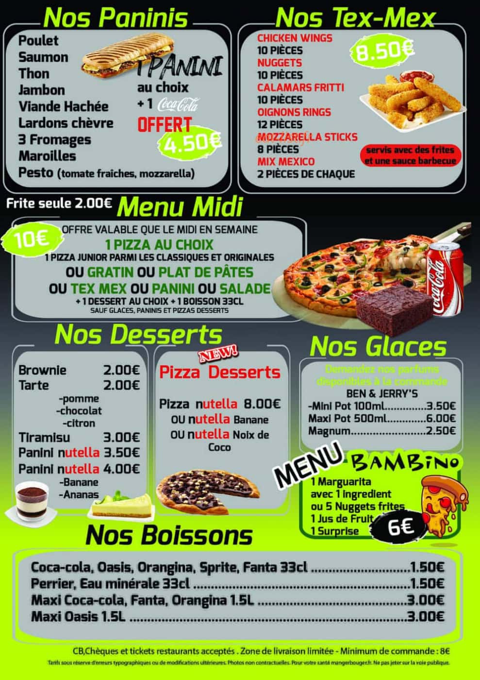 Pizza Pesto — carte page 4