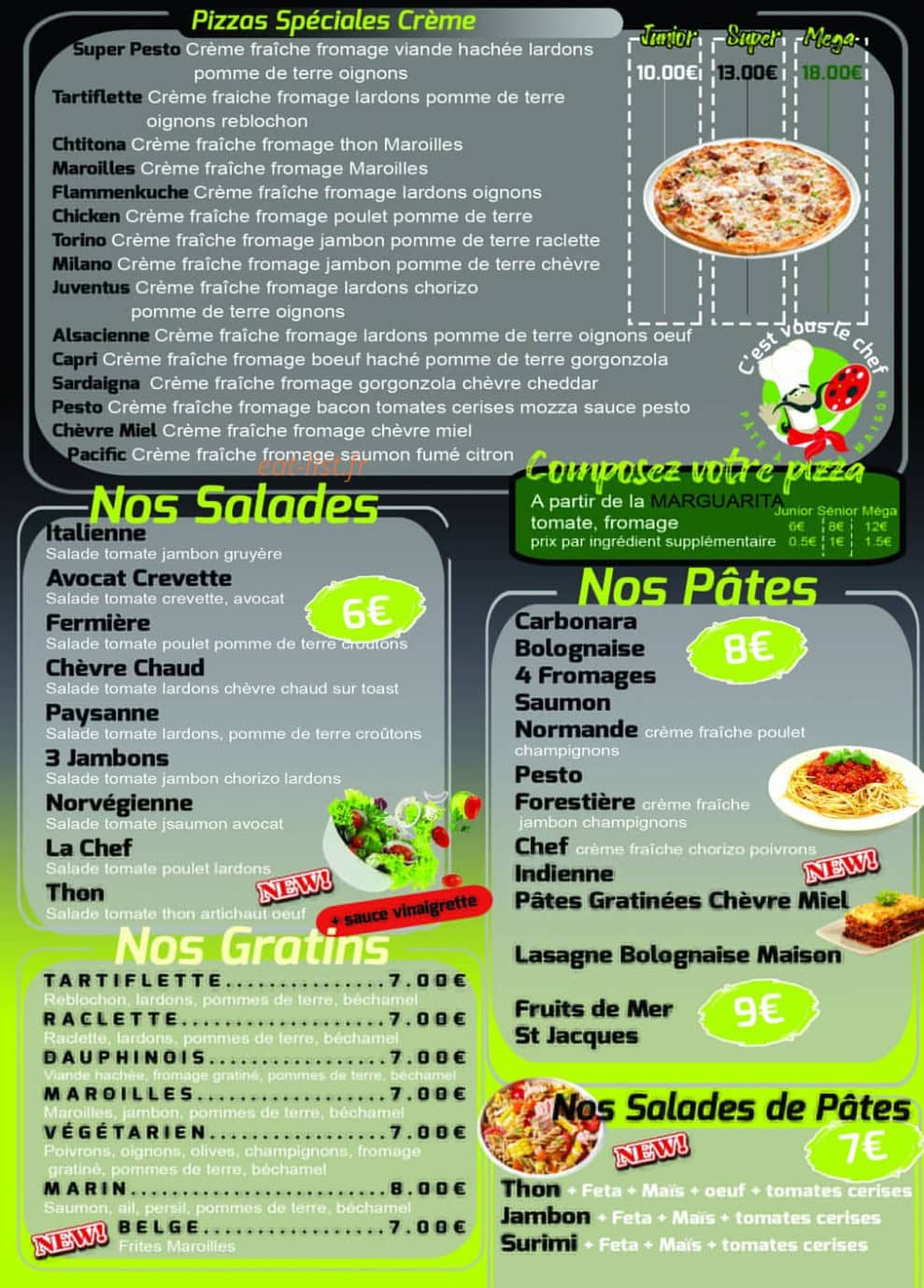 Pizza Pesto — carte page 3