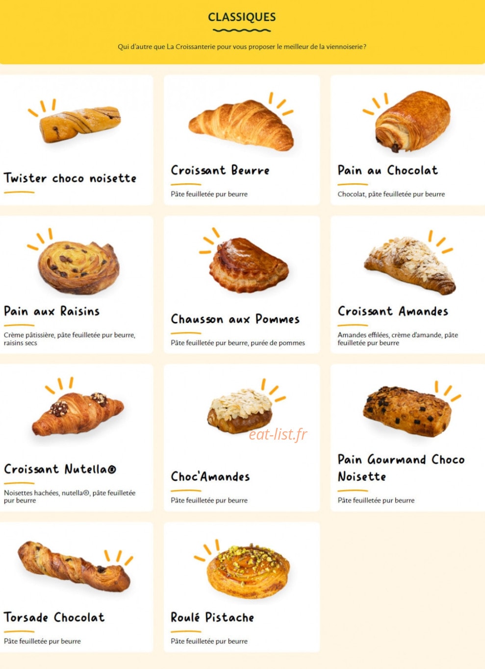 La Croissanterie — carte page 9