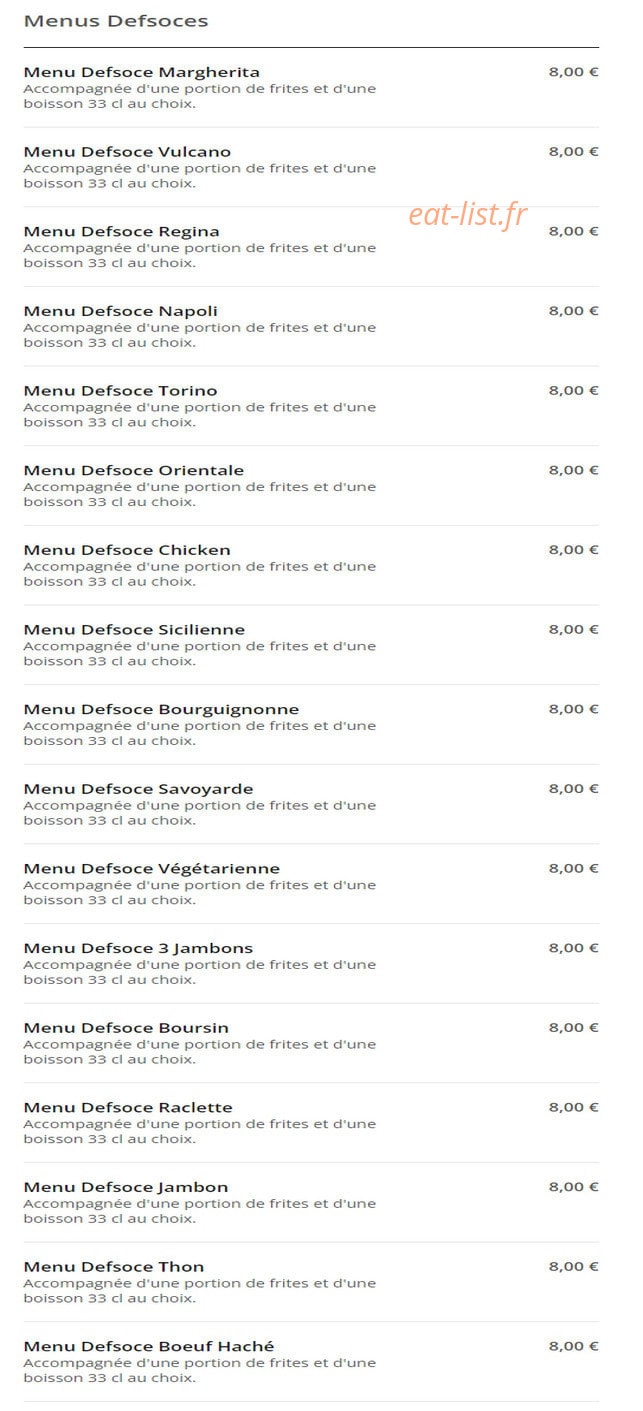 Pronto Pizza — carte page 3