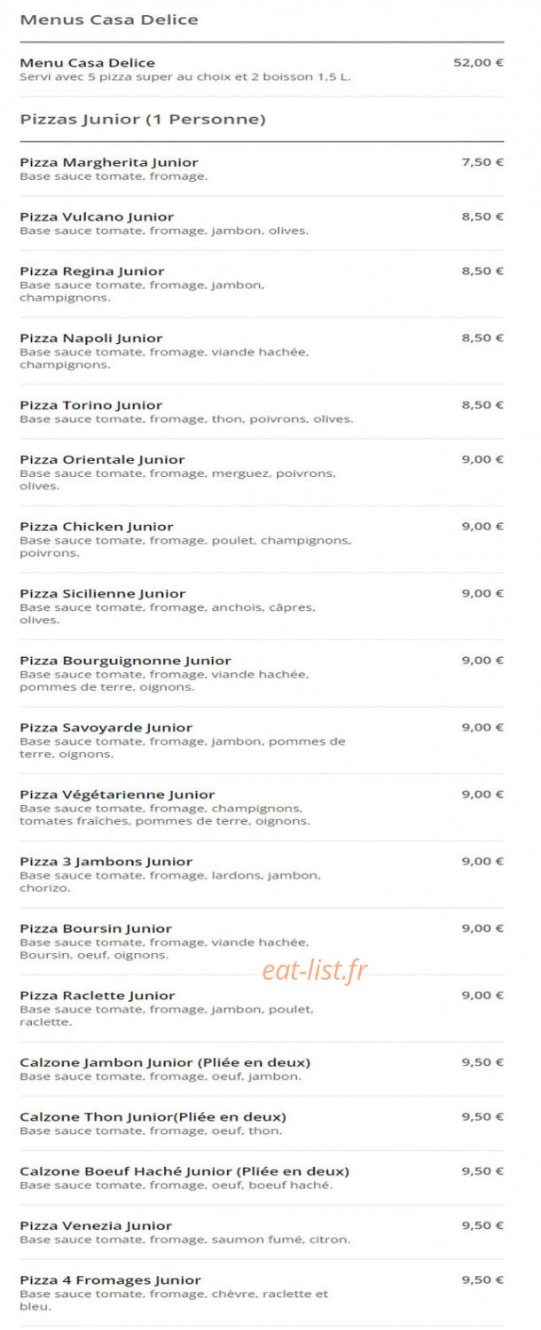 Pronto Pizza — carte page 5