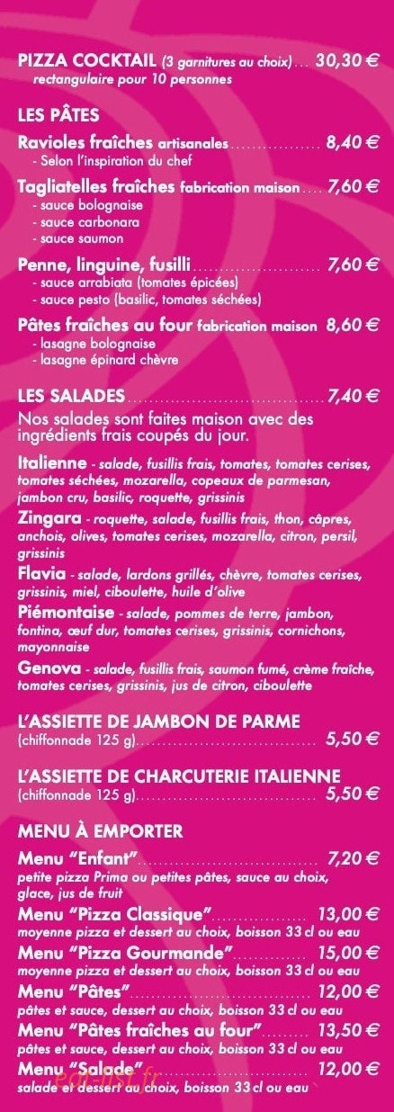 Le Rose Caffé — carte page 3
