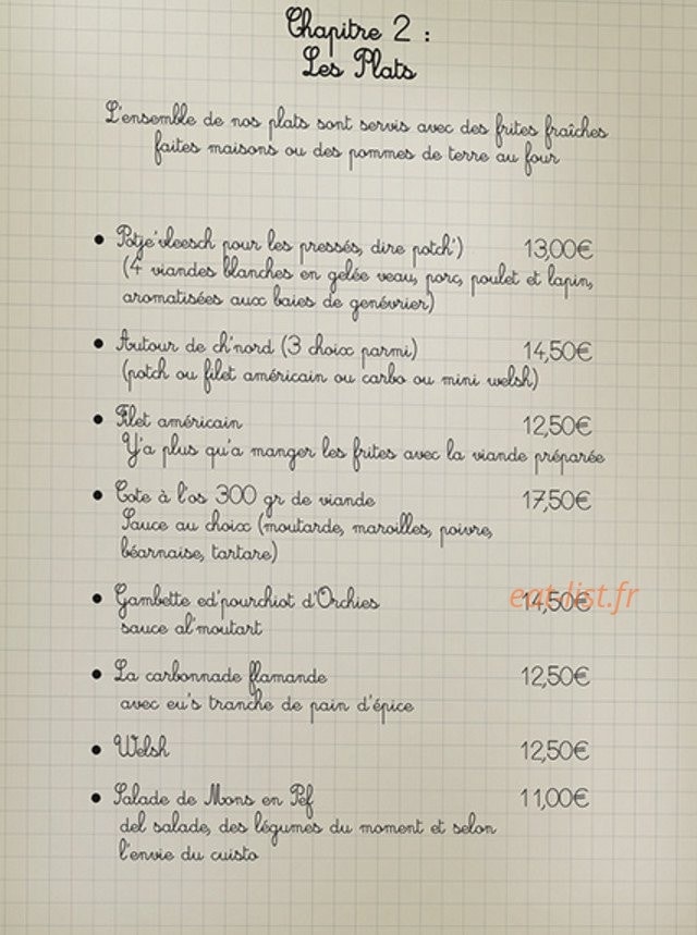 Chez Flavien — carte page 9