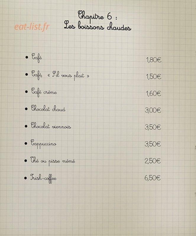 Chez Flavien — carte page 6