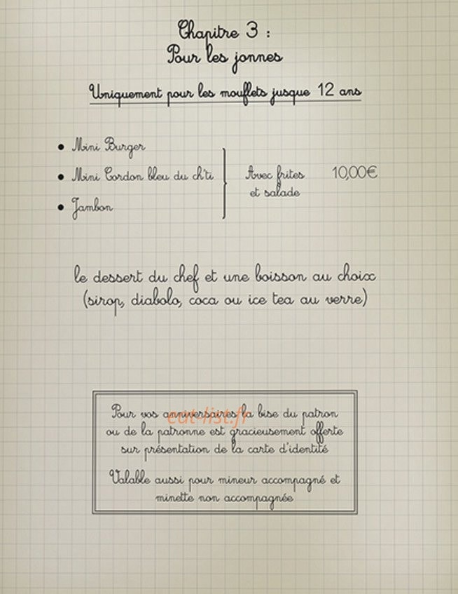 Chez Flavien — carte page 10