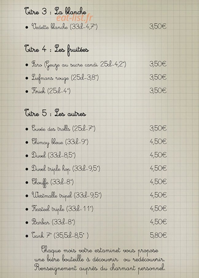 Chez Flavien — carte page 5