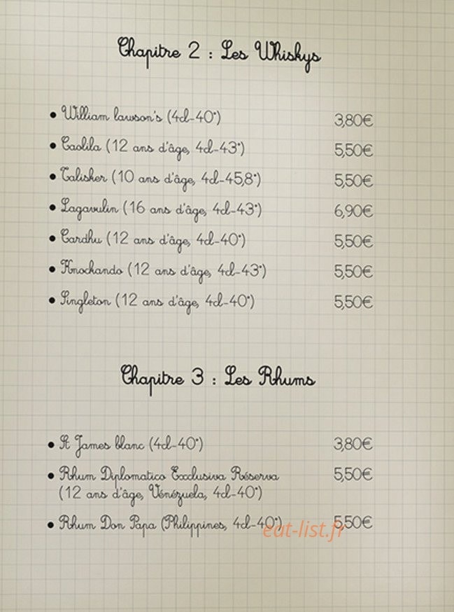 Chez Flavien — carte page 2