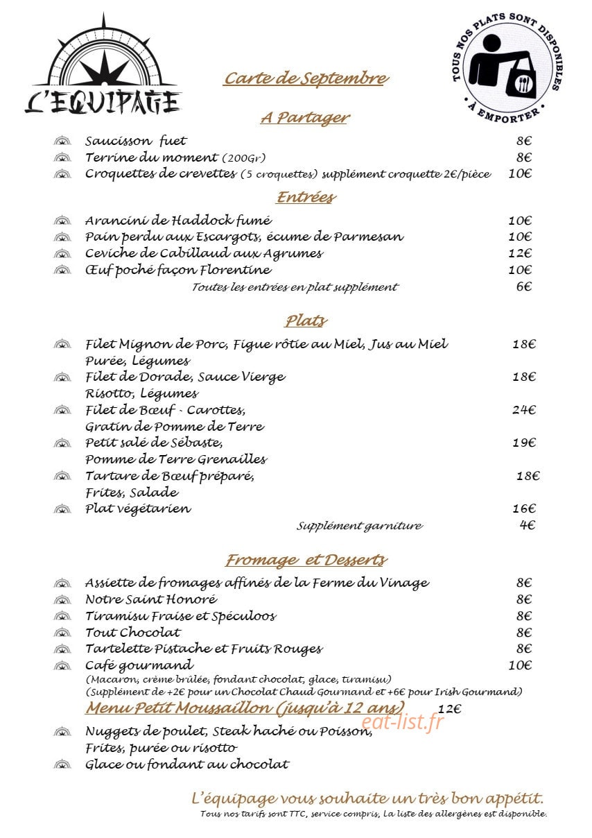 L'équipage — carte page 1