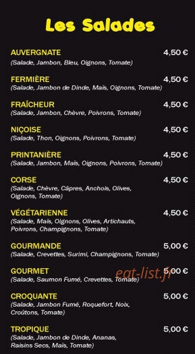 La Pizzéria — carte page 6