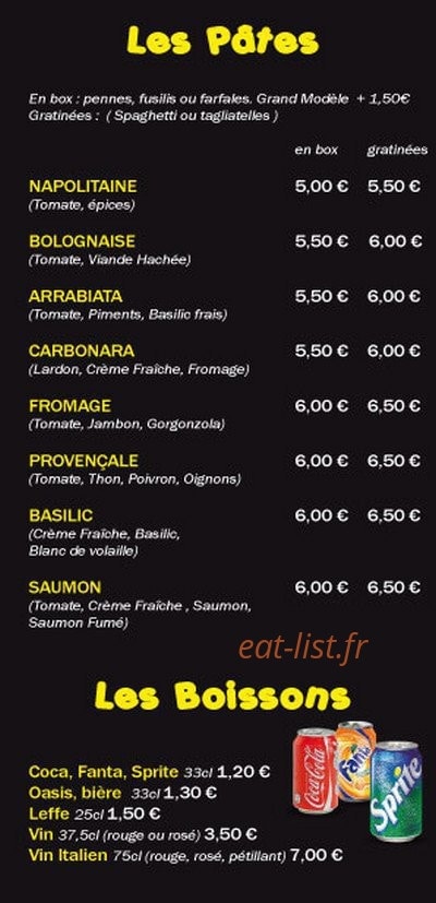 La Pizzéria — carte page 5