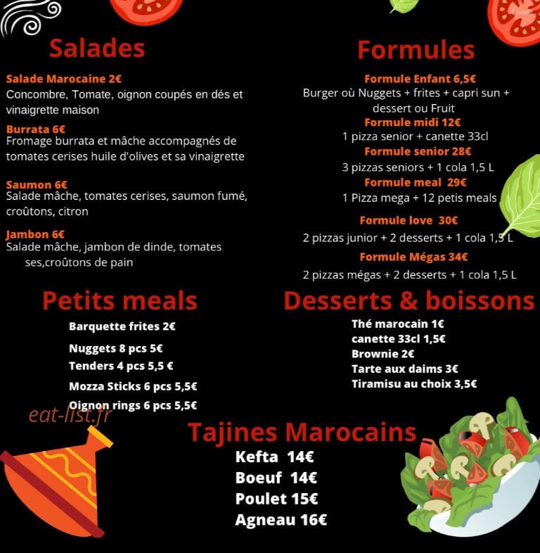 O’feu de bois pizza — carte page 2