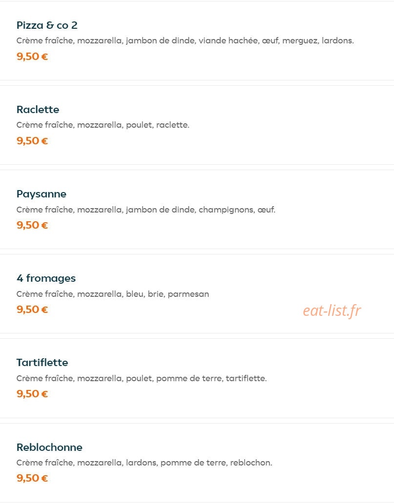 Pizza & Co — carte page 8