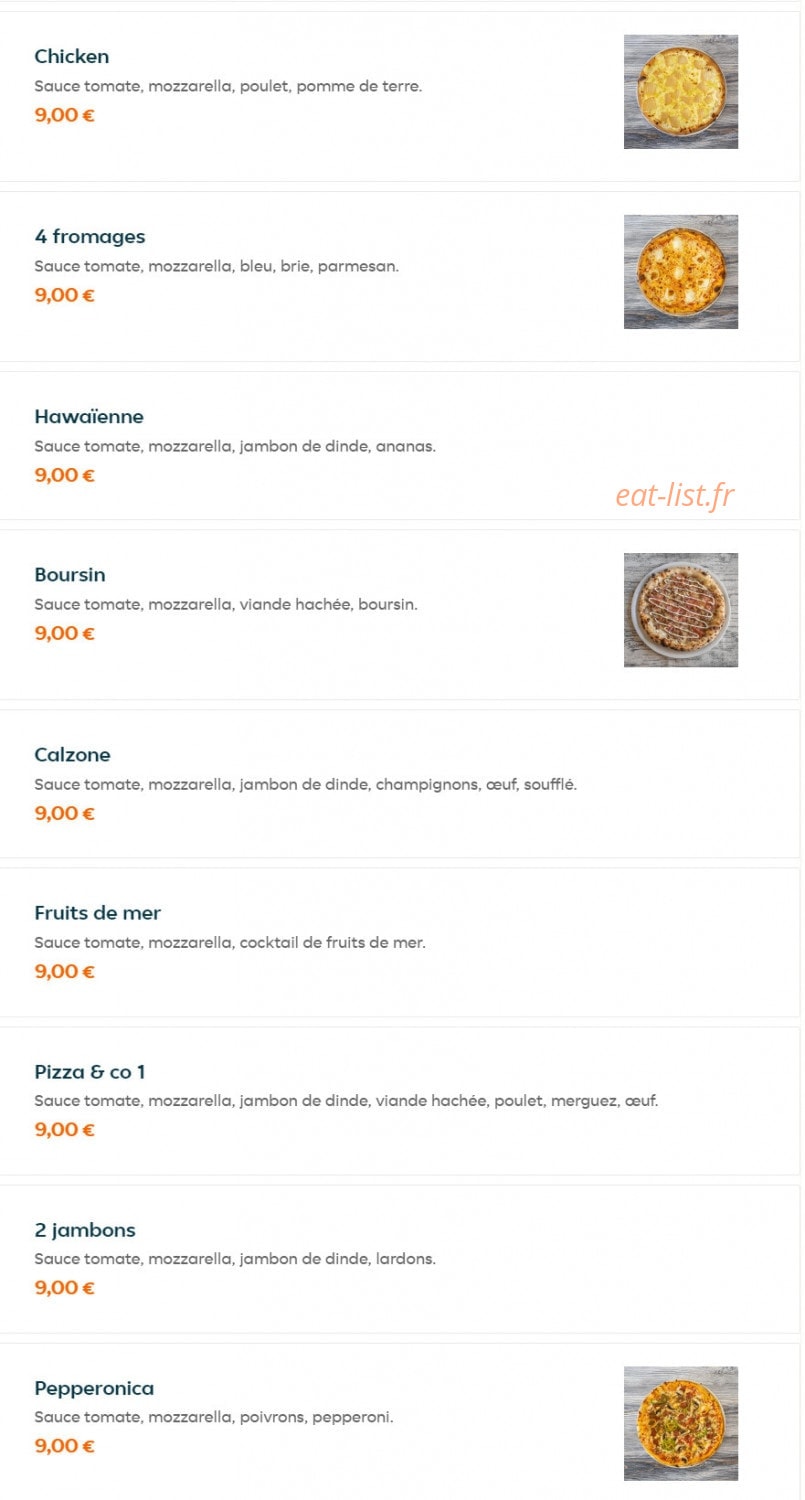 Pizza & Co — carte page 2