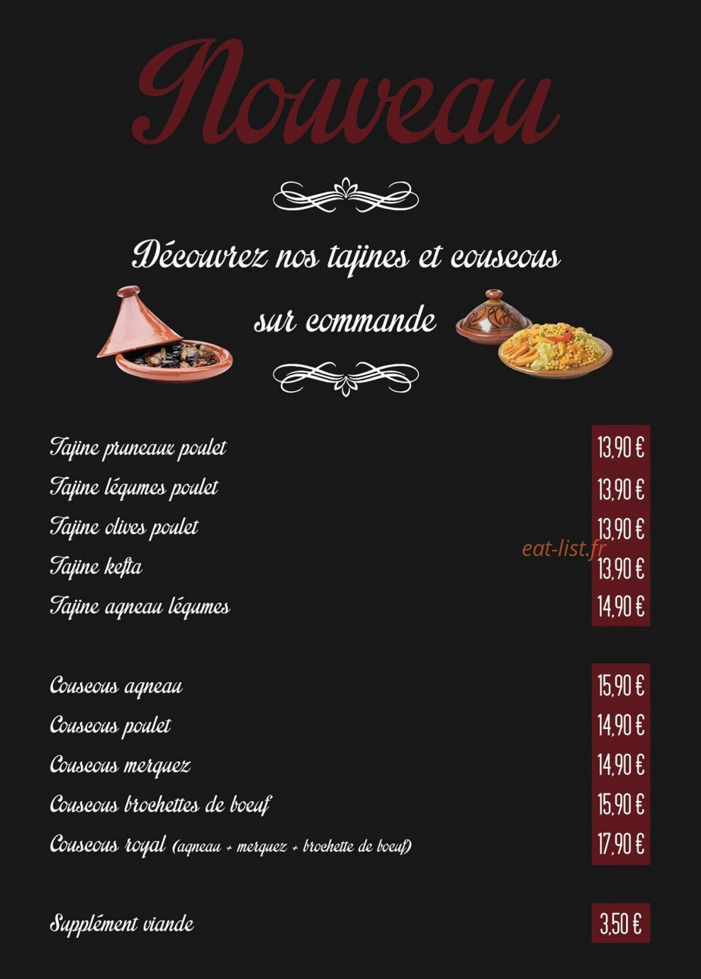 LG Kebab — carte page 1