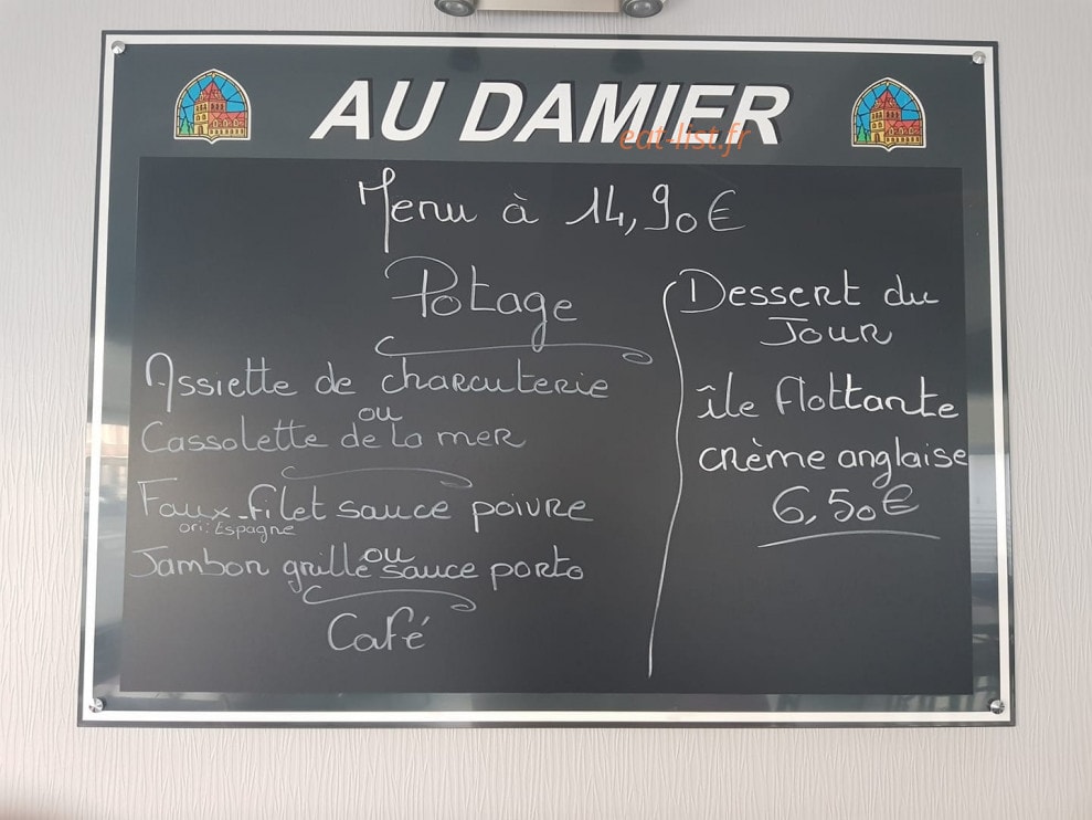 Au Damier — carte page 1