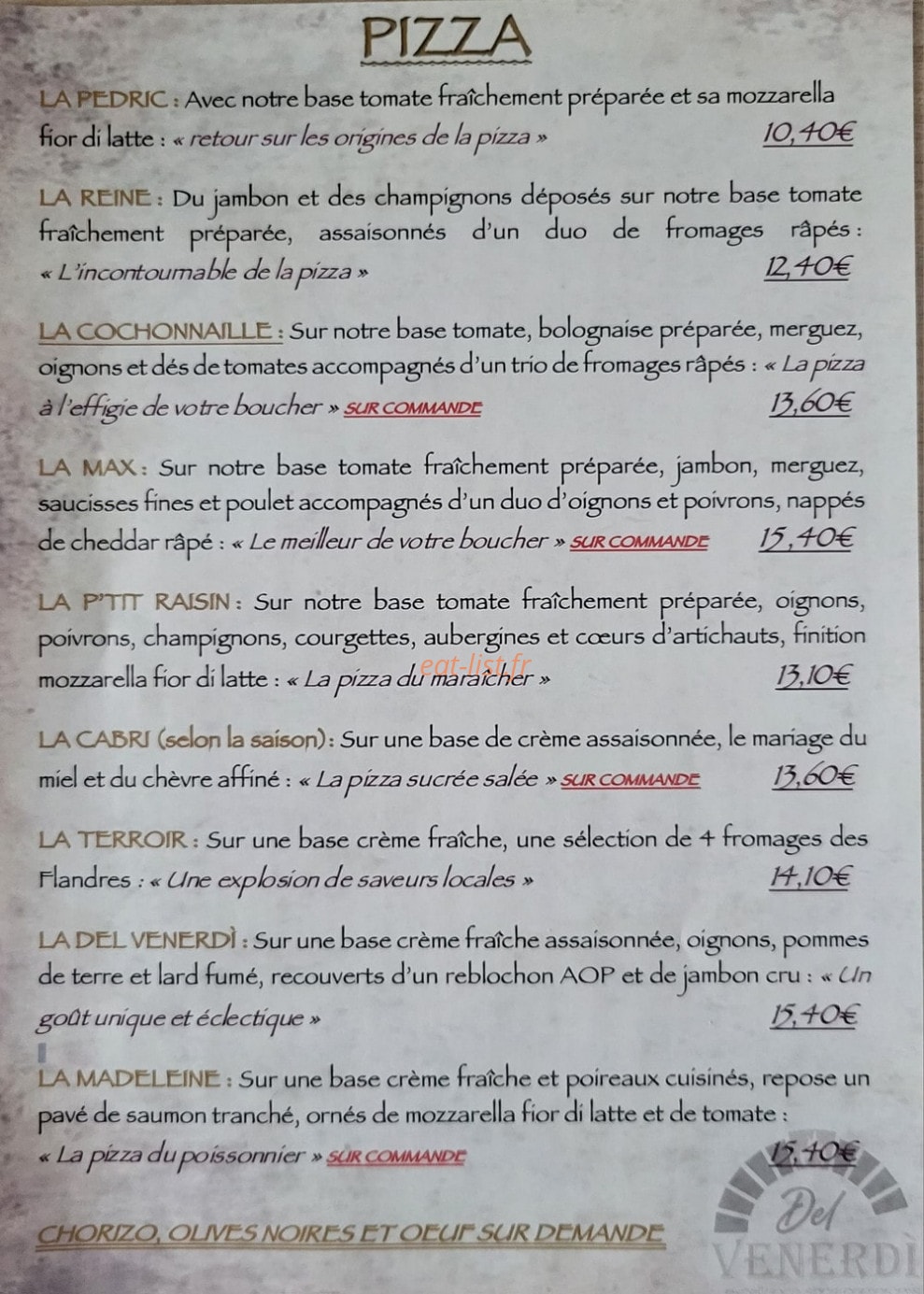 Del venerdì — carte page 1