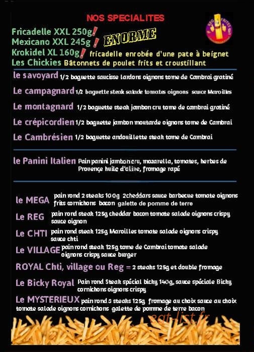 Reg' frites — carte page 4