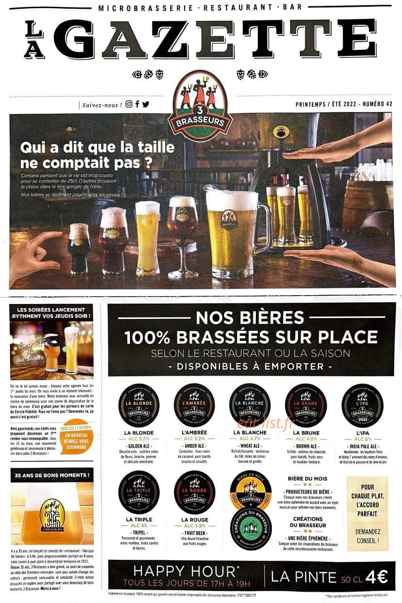 3 Brasseurs — carte page 1
