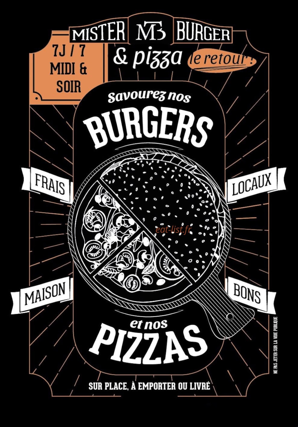 Mister burger & Pizzas — carte page 1