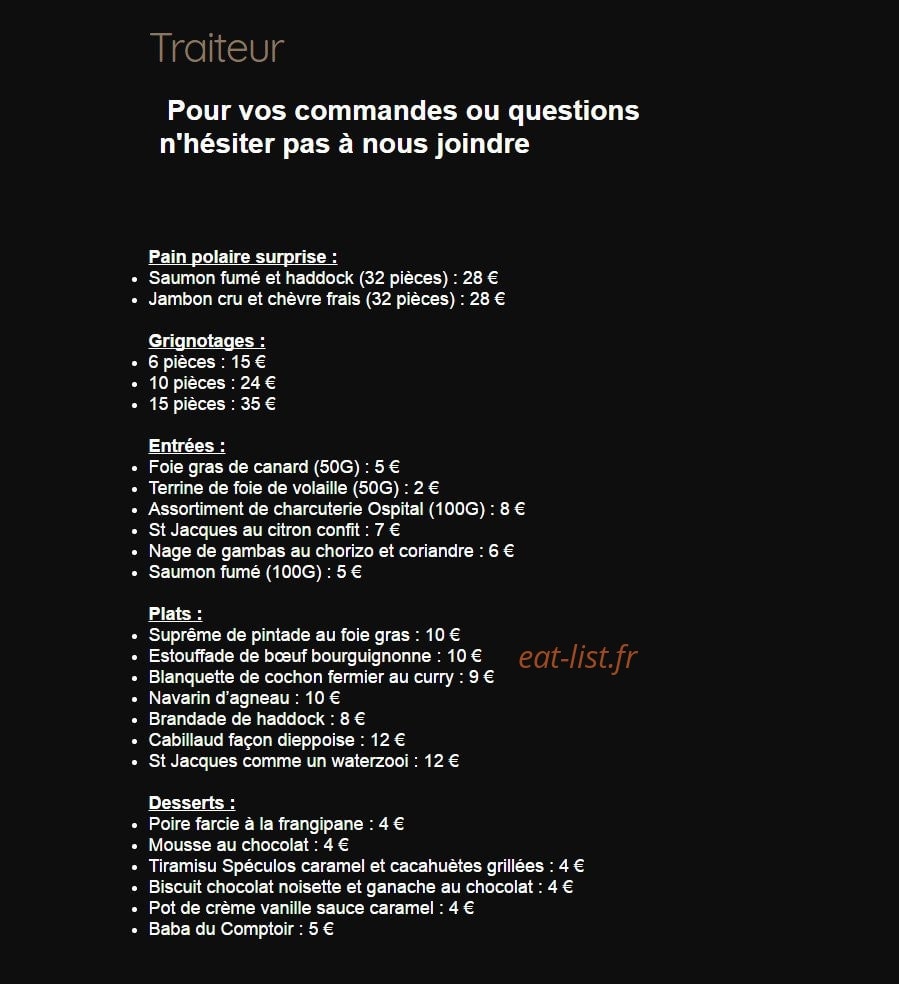 Le comptoir — carte page 2