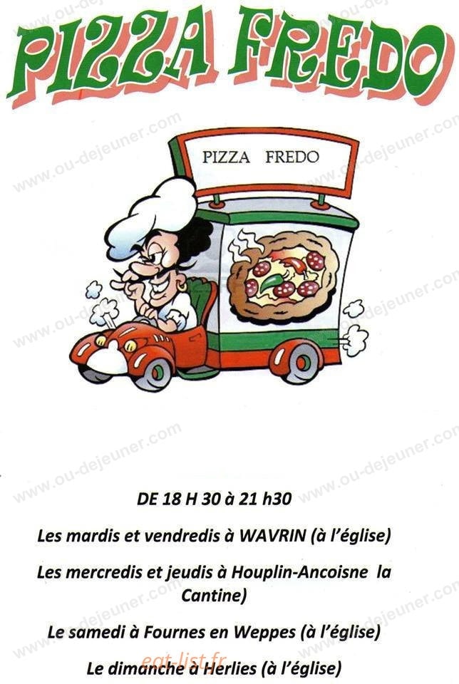 Pizza Fredo — carte page 1
