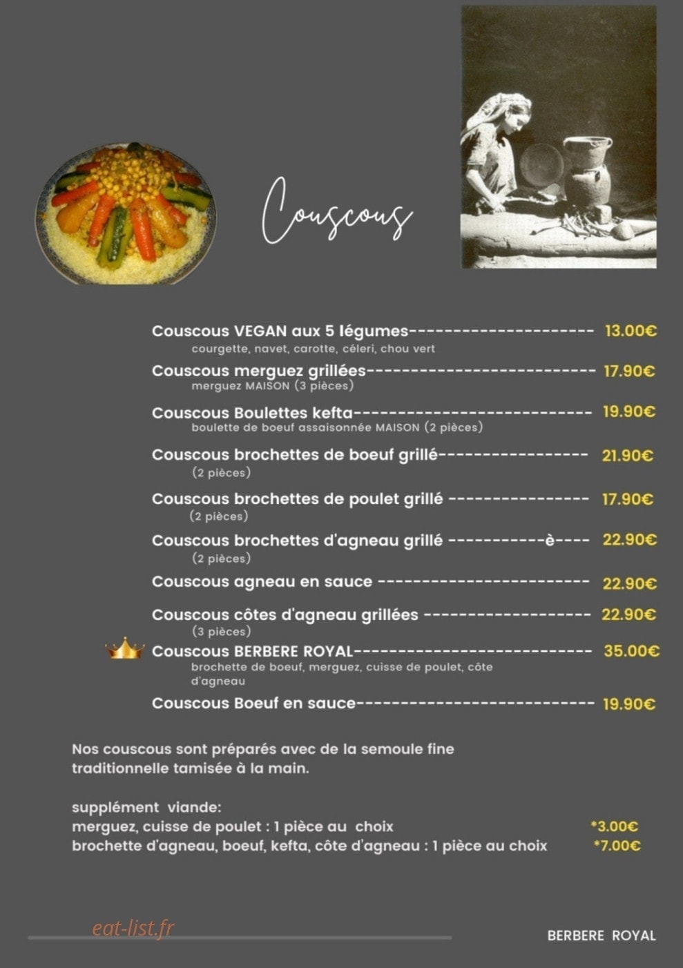 Berbere Royal — carte page 2