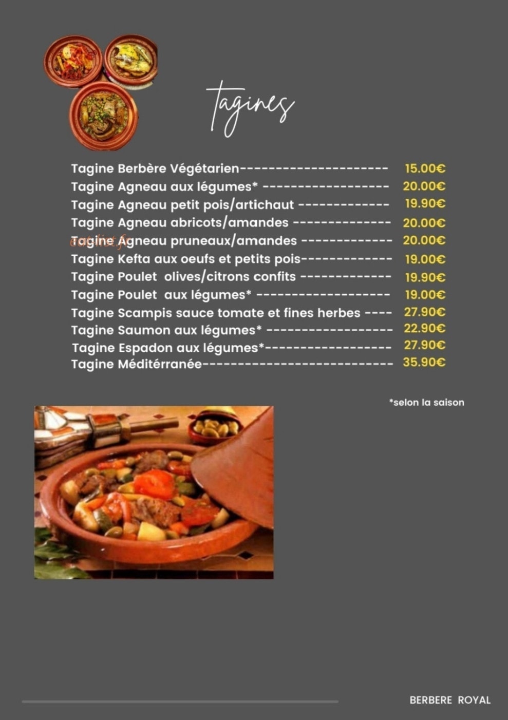 Berbere Royal — carte page 3