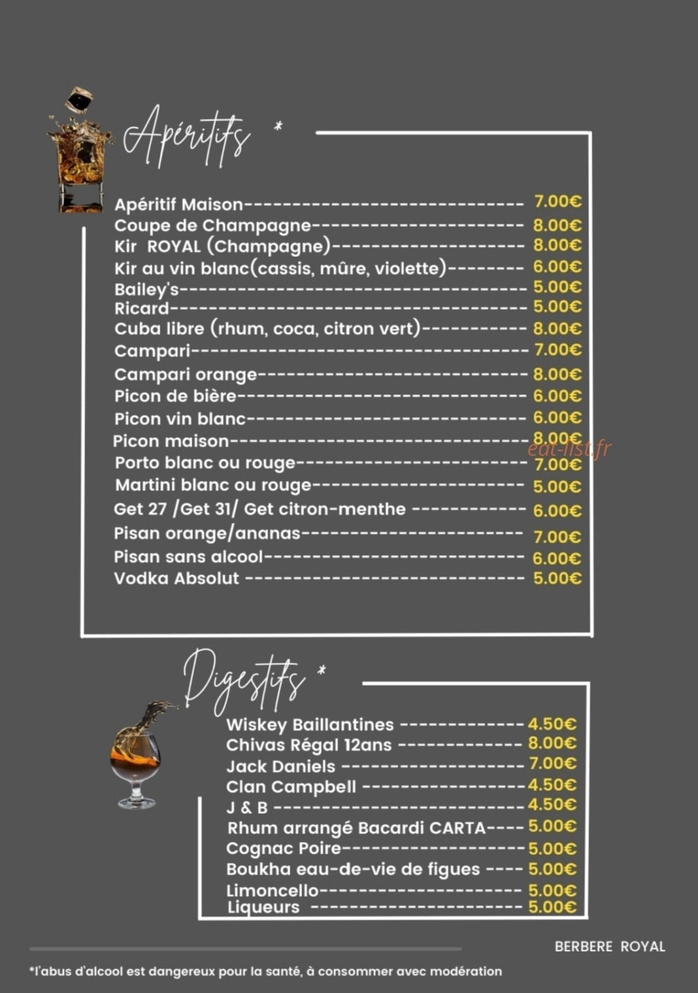 Berbere Royal — carte page 4