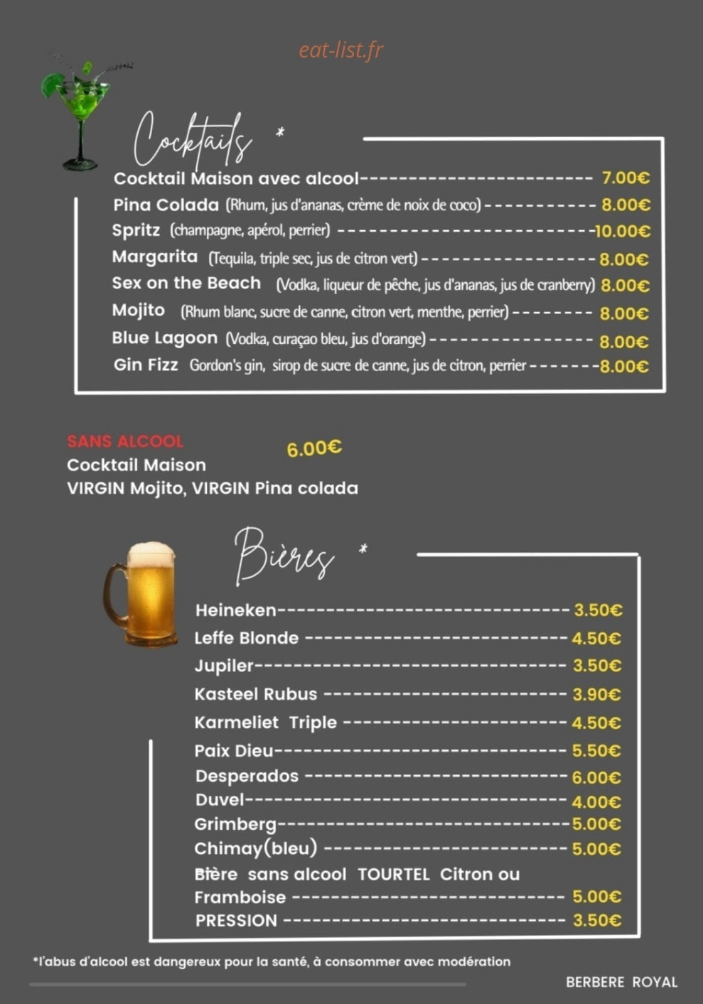 Berbere Royal — carte page 5