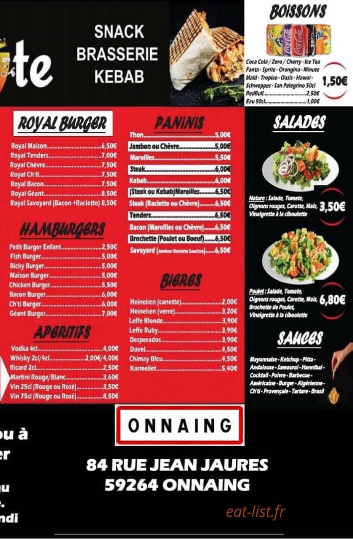 Royal Frites — carte page 2