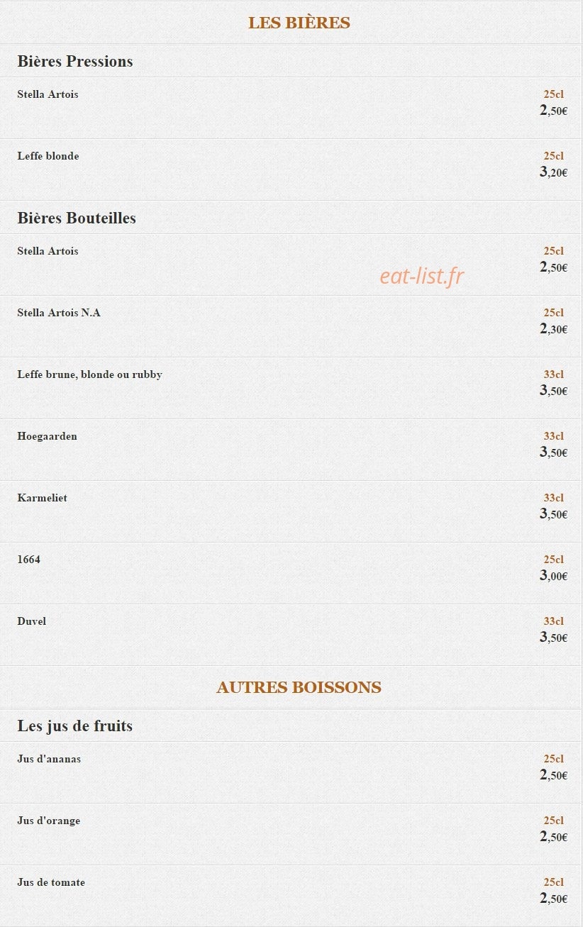 Chez Régis — carte page 3