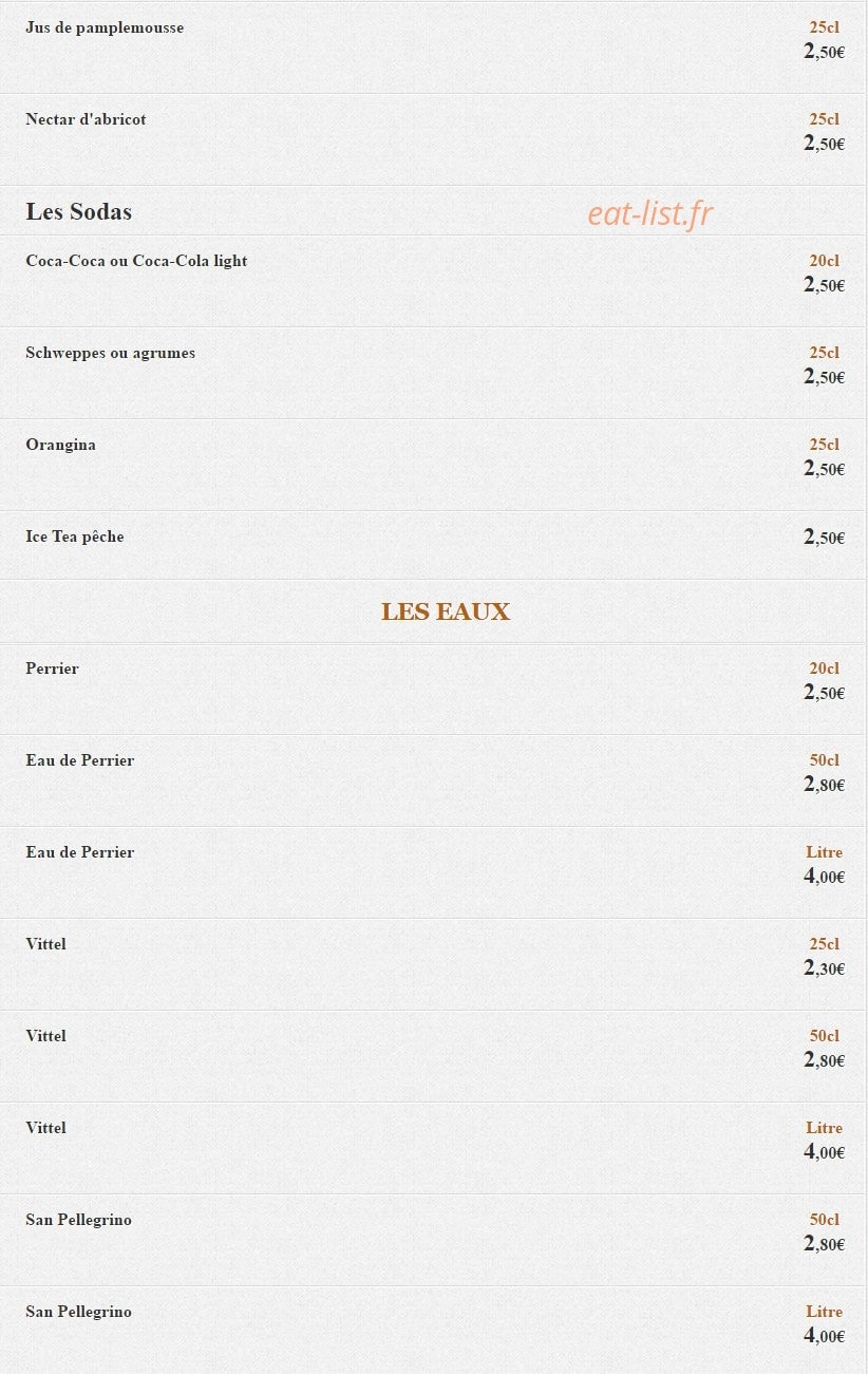 Chez Régis — carte page 4