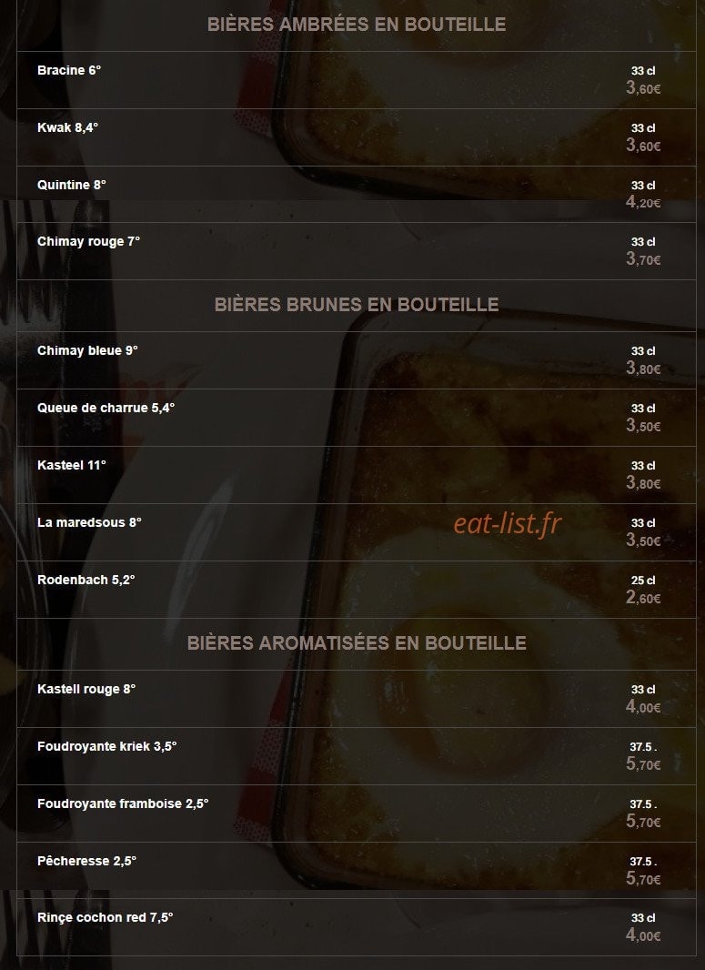 L'auberge du Cheval Blanc — carte page 5