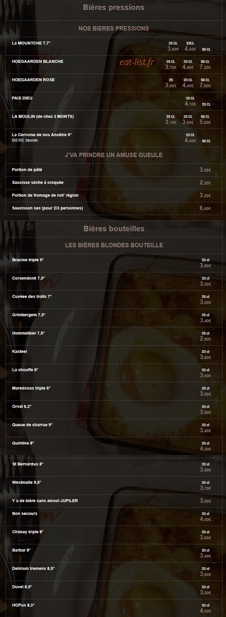 L'auberge du Cheval Blanc — carte page 4