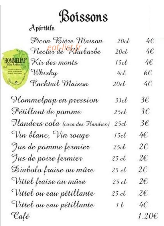 La Ferme Beck — carte page 1