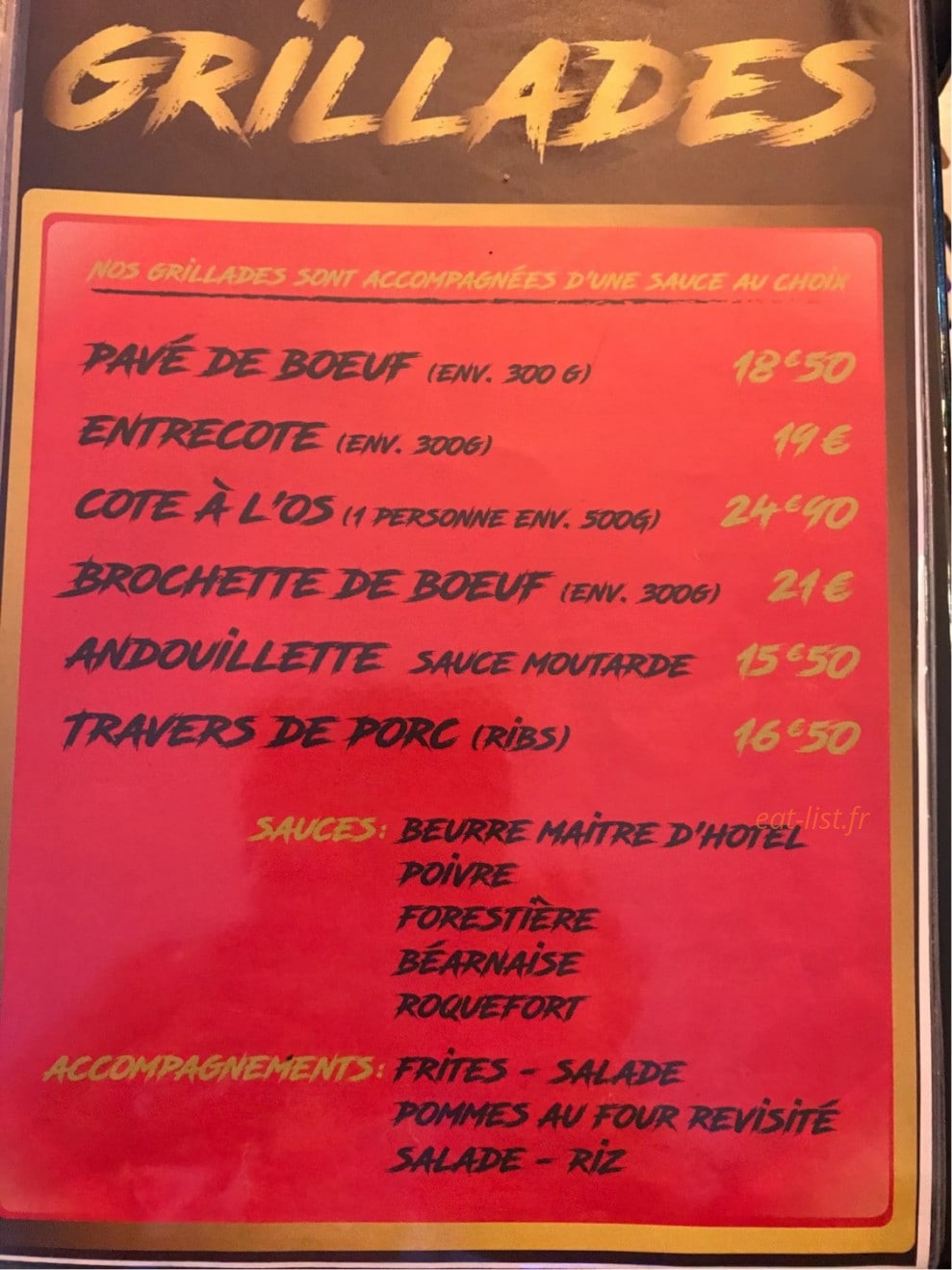 Le Caroussel — carte page 1