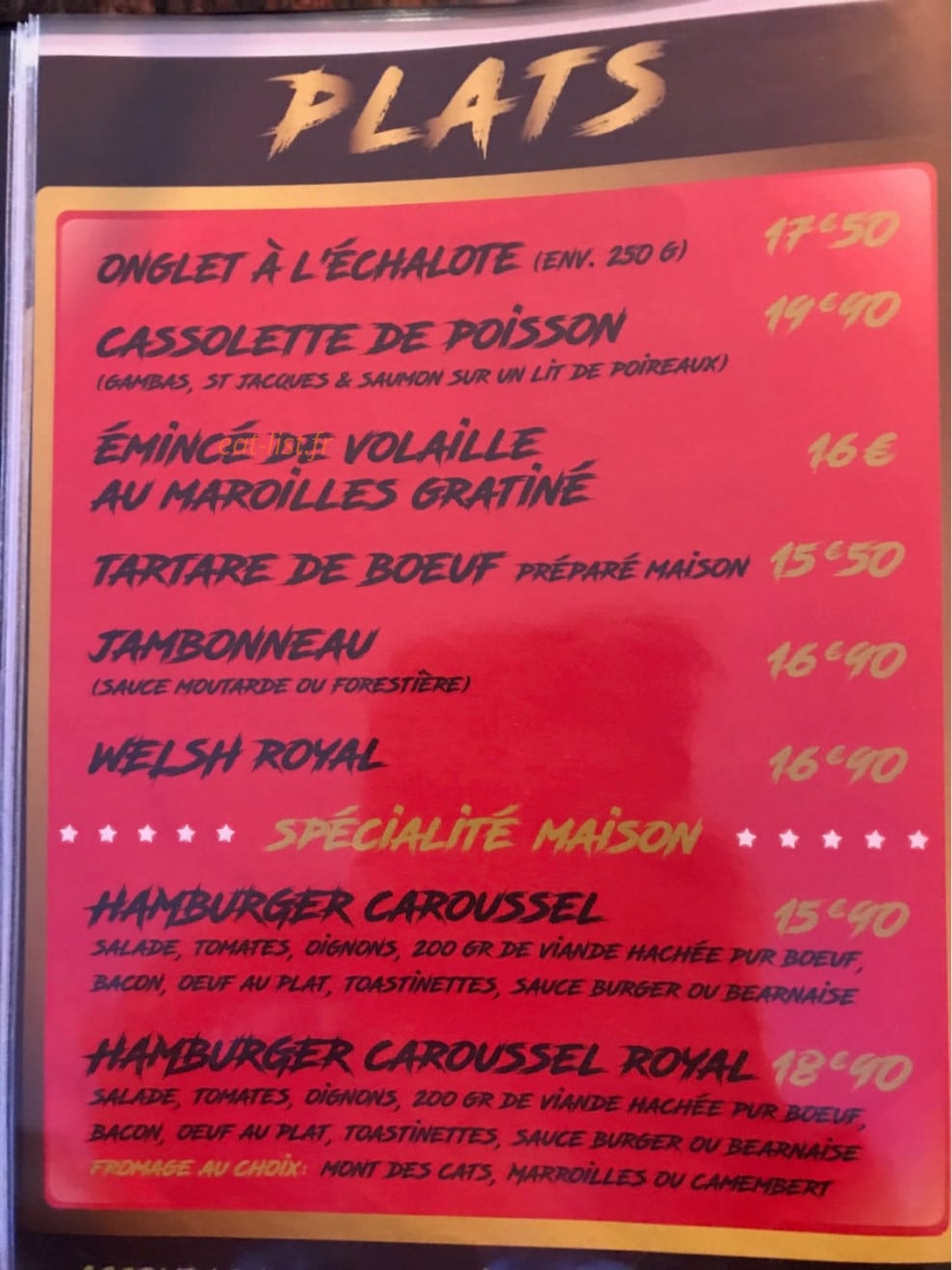 Le Caroussel — carte page 3