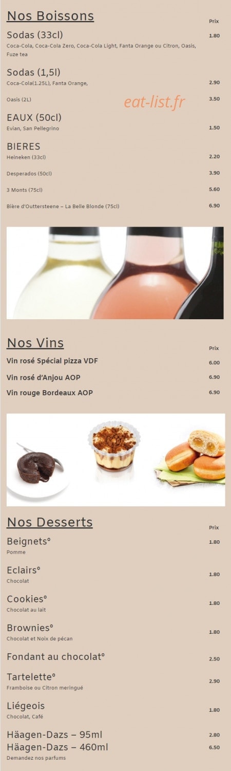 Pizza City — carte page 4
