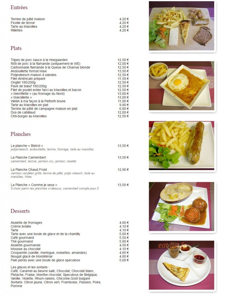 Le Bistrot de Tonton — carte page 1