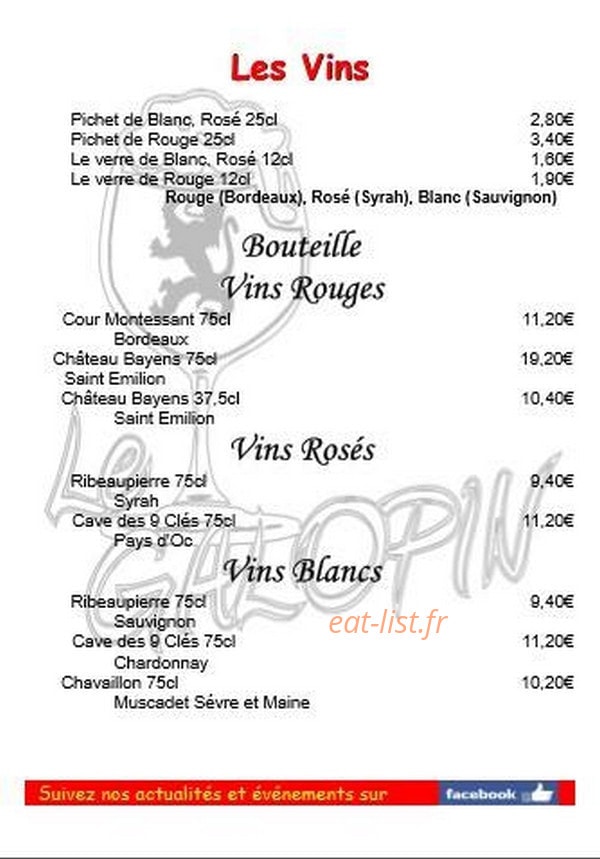 Le Petit Saint Georges — carte page 2